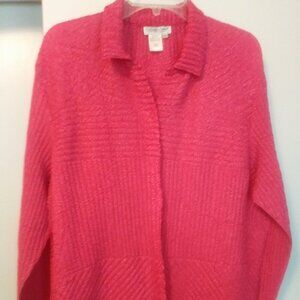 Coldwater Creek Pink Textured Jacket | Lightweight Jacket | Top Size XL